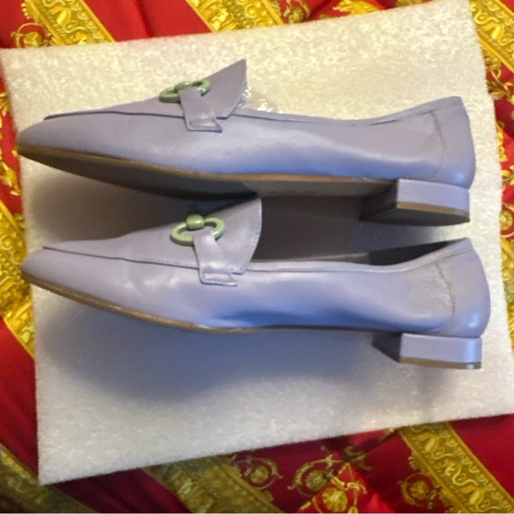 Michele Lopriore Lavender Leather Loafers  Sz EUR 41 - Picture 7 of 9